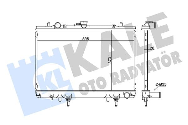 Radyatör Mitsubishi L200 Al/pl/brz 698x408x26