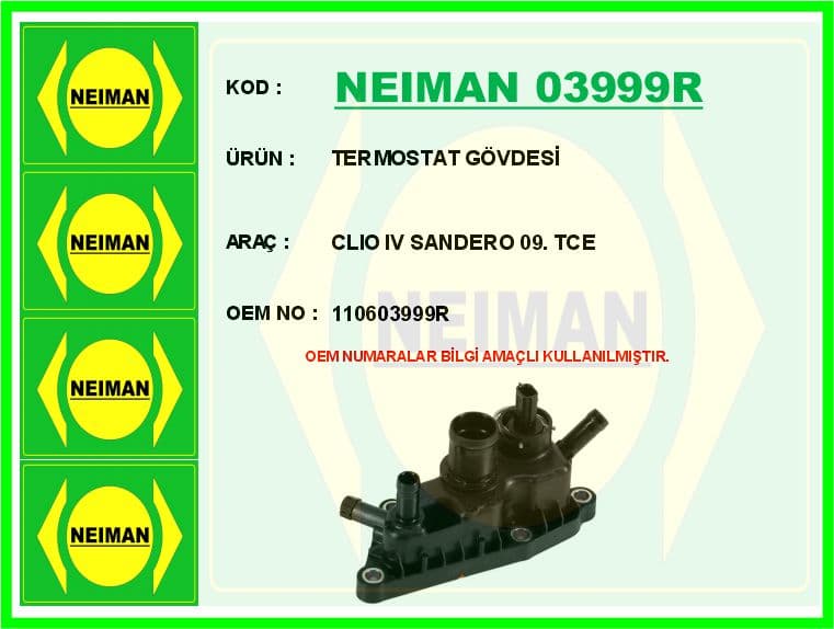 Termostat Gövdesi Clio IV Sandero 09. Tce