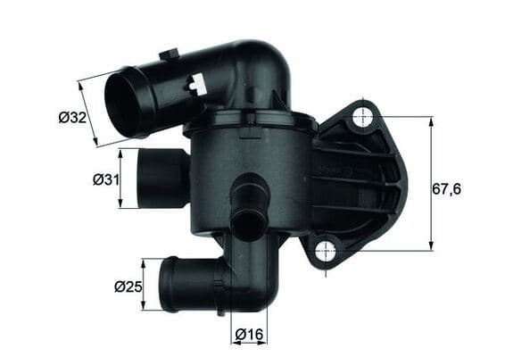 Termostat Komple Passat-Scirocco 09 > 2.0 TDI 87C