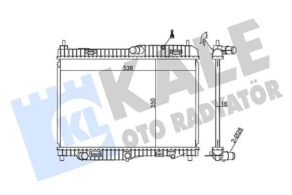 Su Radyatörü Ford Fiesta 08> 1.4 Zetec Otomatik Şanzıman