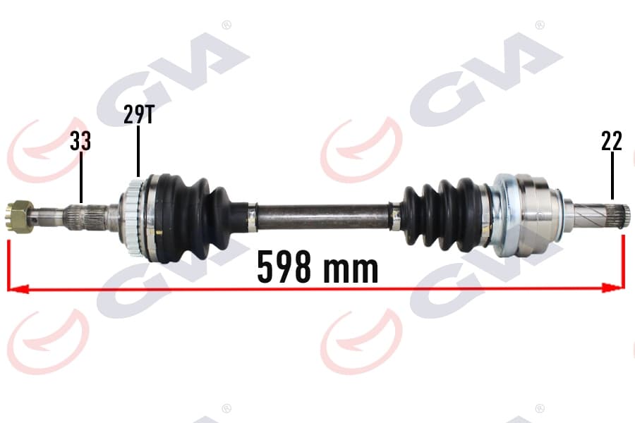 Komple Aks Sol Opel Vectra B 1.6 99-02 Makyajli Kasa Abs Li 29DİŞ 598mm