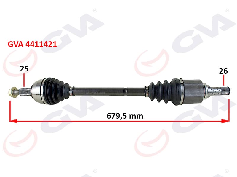 Komple Aks Sol Renault Megane III 9> Fluence 09> 1.5 dCi 6 Vites 680mm