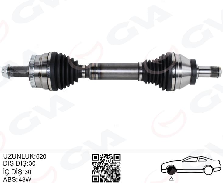 Komple Aks Ön Sol Range Rover 3 Vogue L322 02>12 620MM