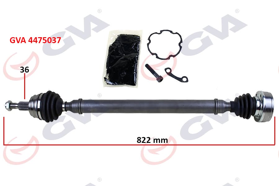 Komple Aks Sağ Golf IV-Bora-Leon 97-05 1.4-1.6 822mm 1J0407272BL
