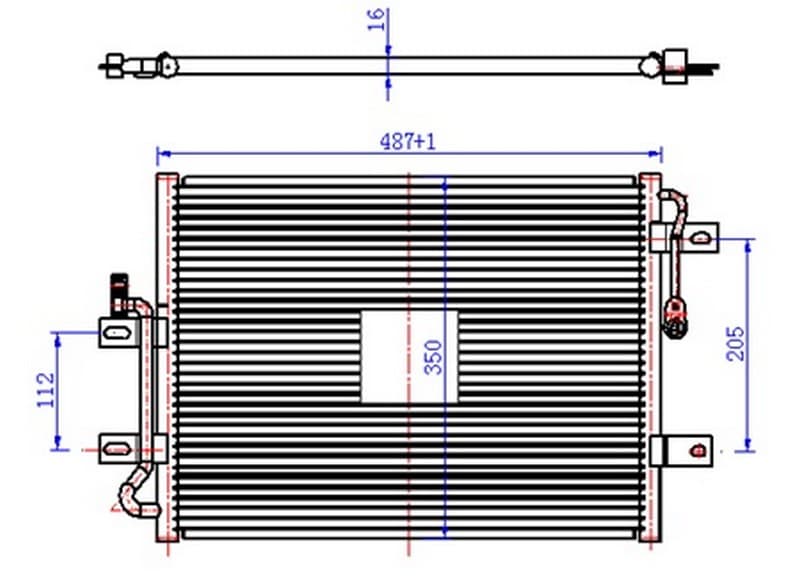 Klima Kondenseri Albea 1.2-1.6 445x350x16