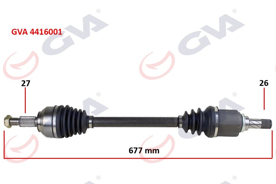 Komple Aks Sol Kangoo III 08> 1.5dCi 677mm