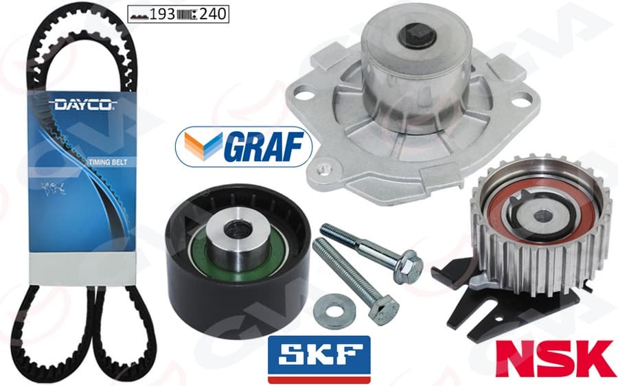 Devirdaimli Eksantrik Gergi Kiti 193x240 Doblo 01 Brava-Bravo- 96-01 -Palio 00- Marea 96- 1.9TD