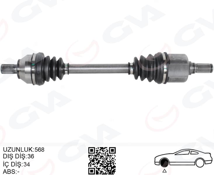 Ön Aks Komple Sol Focus II 04>09 1.6 TDCi CVT Otom. Dizel