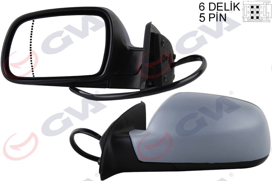 Diş Dikiz Aynasi Sol 307 02> Elektrikli İsitmali Astarli Asferik 5 Fiş VM-207EHPAL