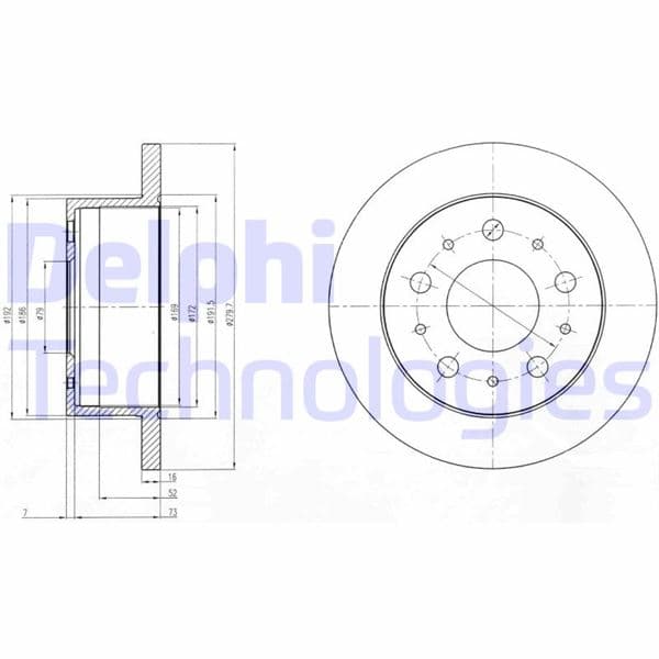 Arka Fren Diski Fiat Ducato 06>BOXER 06>JUMPER 06> 2.0 HDi 2.2HDI-3.0HDI 280x16x5DL