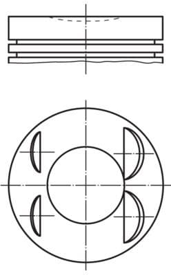 Motor Piston Segman STD 72.20mm Clio IV 12> Captur I 13> Megane IV 12> Dokker 12> Lodgy 12> Dus Ter 12> Juke 14> Qashqai 12> Pulsar 14> 1.2 Tce H5F 1.2 HRA2DDT