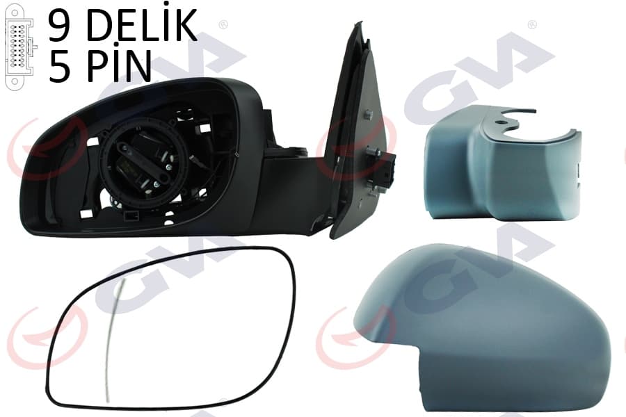 Diş Dikiz Aynasi Sol Vectra C 03> Elektrikli İsitmali Astarli Asferik 5 Fiş VM-966EHPAL
