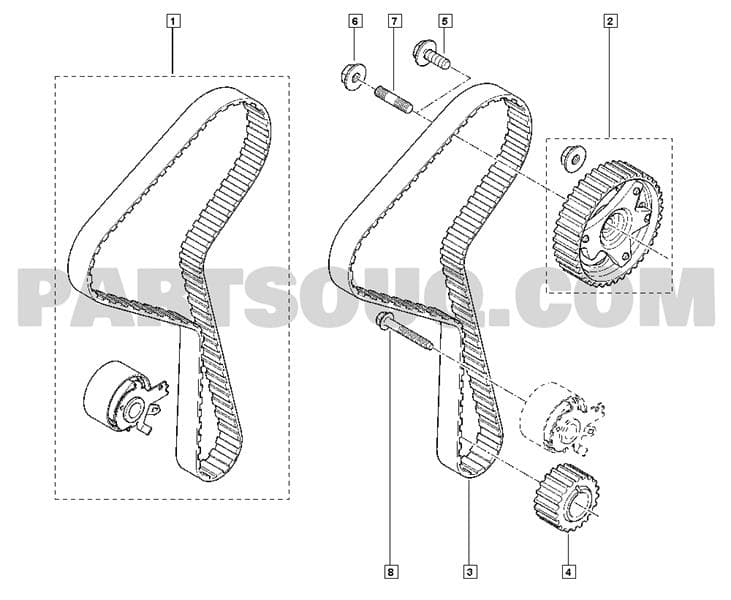 Eksantrik Mil Saplamasi Clio-Kangoo-Megane-Sandero-Lodgy-Logan-Duster 1.5 dCi K9K
