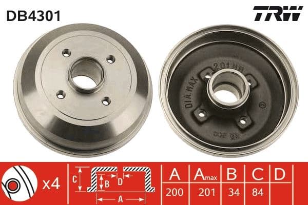 Arka Fren Kampana Corsa C 01>11 Abs Siz