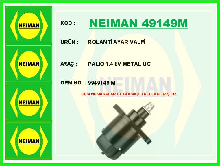 Rolanti Ayar Valfi Palio 1.4 8V Metal Uc