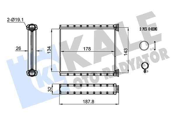 Kalorifer Radyatörü Renault Clio V 19> Captur II 20> 134X167.5X26