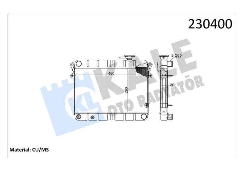 Radyatör M131 Em-YM 470x292x34 3 Sira Super PS Fanli Sistem