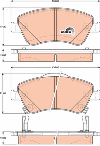 Ön Fren Balata Toyota Auris. Corolla 1.4L 1NDTV NDE150 D-4D Dizel 07->