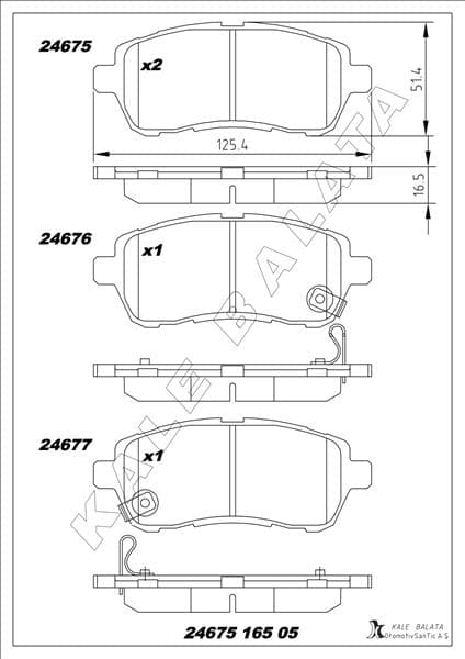 Ön Balata Fiesta VI 1.4-1.4TDCİ 1.6 TDCi 08 >Swift 10 > Justy 07 > Mazda II 07 > Sirion 08 >