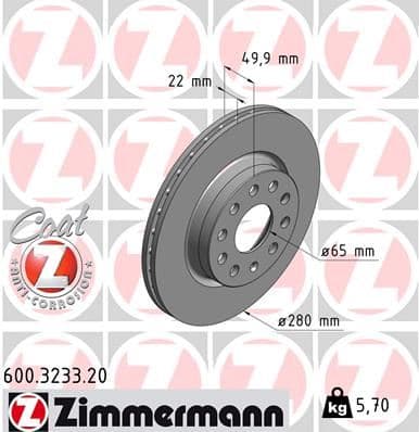 Ön Fren Aynasi Golf V-VI-Jetta III-IV-Caddy III-A3 03>LEON 05>TOLEDO-Octavia 04> 280x22x9DLxHAVALI 986479098-DF4294