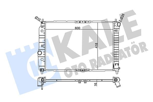 Radyatör Chevrolet Aveo-Kalos Al/pl/brz 600x418x16