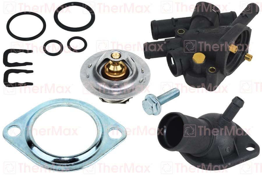 Termostat 89 C Komple Kangoo 97> Megane I 96> Clio II 98>05 Laguna 96> 1.9D F8Q Sensör Delikli