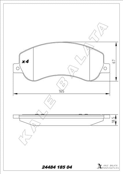 Ön Fren Balatası Transit V348 06>14 A.ceker 11 /> VW Amarok 2.0TDI 10> Fişssiz