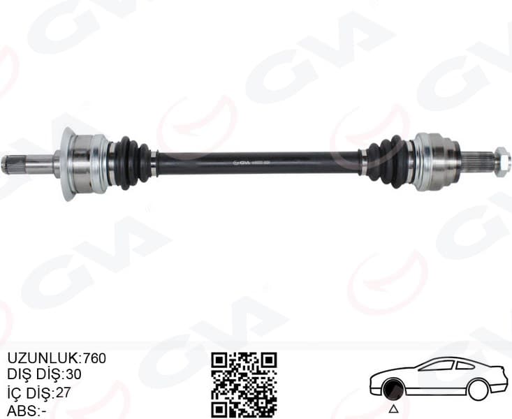 Komple Aks Arka Sol BMW N20 F10 F12 F13 F06 760MM Diş 30 Diferansiyel Diş 27