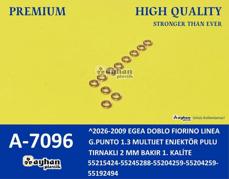 Enjektör Pulu Tirnakli 2MM Bakir Doblo-Fiorino-Linea-G.punto-Egea 1.3 MTJ 2009-2026
