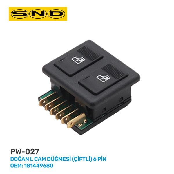 Doğan L Cam Düğmesi Çiftli 6 Pin Oem: 181449680