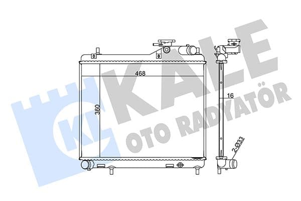 Radyatör Accent Admire 1.5 CRDi 02-05 Mek Ac Klimasiz Al/pl/brz 360x471x16