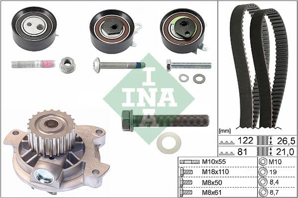 Devirdaimli Triger Seti 122x265 T4 2.5TDI 96-03 -LT35 2.5TDI 96-06 -Volvo V70 2.5YDI Ajt-Ayy