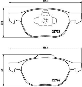 Fren Balatası Ön Ford Focus Cmax 04-15 MAZDA3 03>10 Volvo S40-V50-C30-C70 04-13