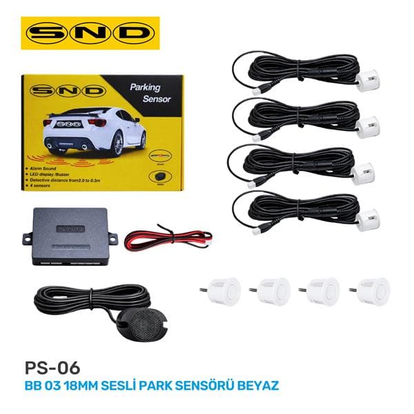 BB 03 18MM Sesli Park Sensörü Beyaz