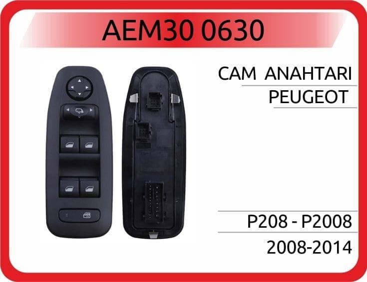 Cam Anahtarı Peugeot 208 2008 Sol 08-14