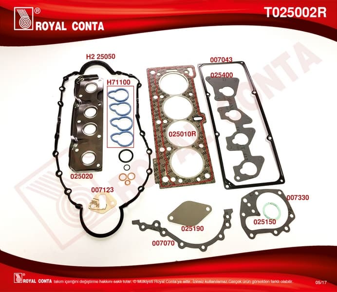 Motor Üst Conta TK. Megane I 96> Clio II 98> Kangoo 97> Clio Symbol I 00> 1.4 K7J 1.6 K7M