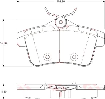 Arka Fren Balatası Peugeot P3008 09>16 P5008 09>17 P508 10>18 P308 Gti-RZC 10>14 Citroen C4 09>16 DS4-DS5 11>15