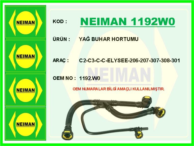 Yağ Buhar Hortumu C2-C3-C-C-Elysee-206-207-307-308-301