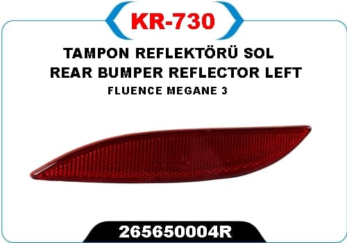 Tampon Reflektörü Sol Fluence-Megane 3