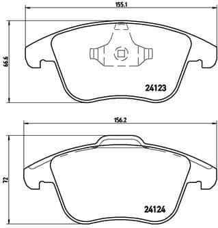 Fren Balatası Ön Ford Mondeo IV 07> S Max Galaxy 07> Volvo S60 II 1.5 T3 15>18 S80 II 2.0 08>12 V60 I 11>15 V70 III 09>15 XC70 II 09>12 . Land Rover Freelander II L359 Range Rover Evoque L538