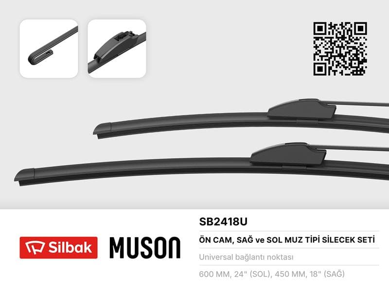 Silecek Süpürgesi 600/450MM Muz Tipi İnsignia