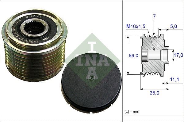 Alternatör Kasnaği Transit 2.4 Di-2.4DE-2.4 TDCi 00-