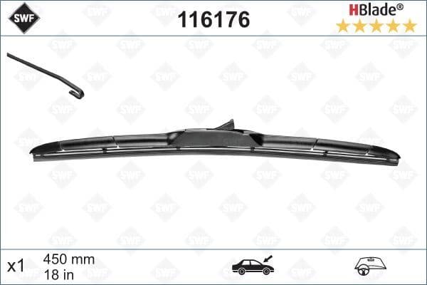 Silecek Supurgesi Ön Sağ 450mm Mercedes X-Class W470 17> SWF