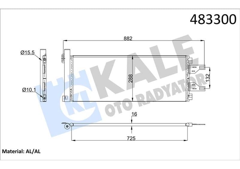 Klima Radyatörü Kondenser Peugeot Boxer III-Citroen Jumperiii-Fiat Ducato III 2.0-2.2-2.3-3.0- HD I-Mjet
