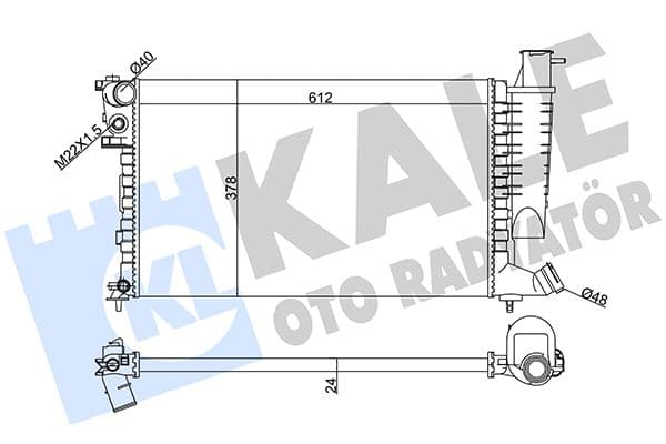 Radyatör Al/mknk Xsara 1.4-1.6-1.8-2.0 98 >00-ZX92 >-Peugeot 306 1.4-1.6-1.8 97 >98