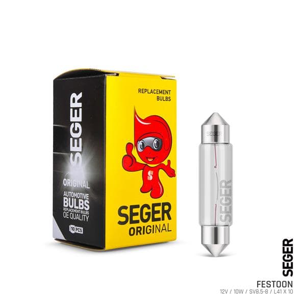 Ampul Fes 12V 10W SV8.5-8 41MM Sofit Standart Yenileme