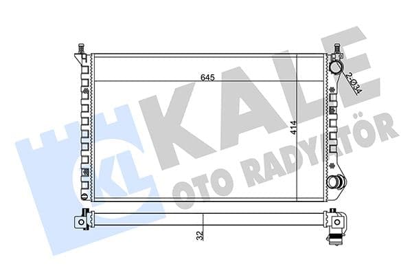 Radyatör Fiat Doblo Radyatör Al/mknk 645X414X32