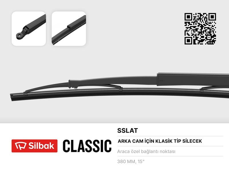 Silecek Süpürgesi 385MM Arka Cam Silme Sistemi Kartal SLX