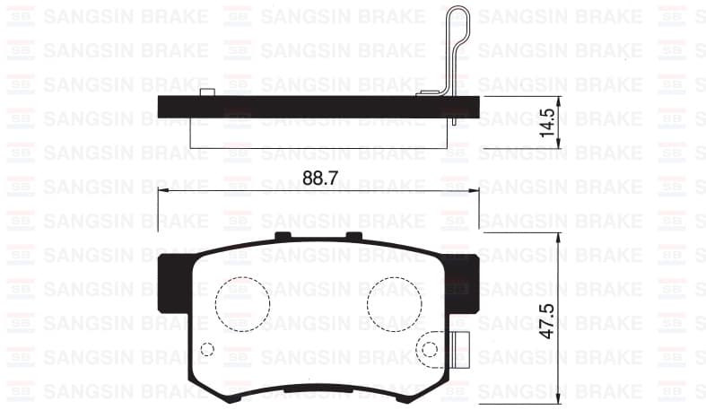 Arka Fren Balata Honda Civic 1.6L D16 Vtec VTi 01-05 / 1.4L 1.6L 96-01 / 1.6L R16A2 Vtec Sedan 06-> / Accord 2.0L F20 90-98 / Legend 3.2L 91-96 / Suzuki SX4 1.6L M16A RW416 05->