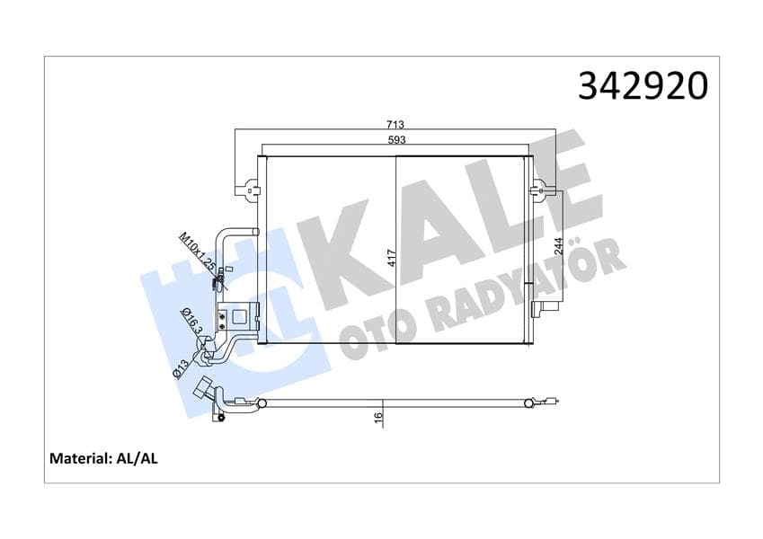 Klima Kondenseri VW Passat-Variant Skoda Superb Al-Al